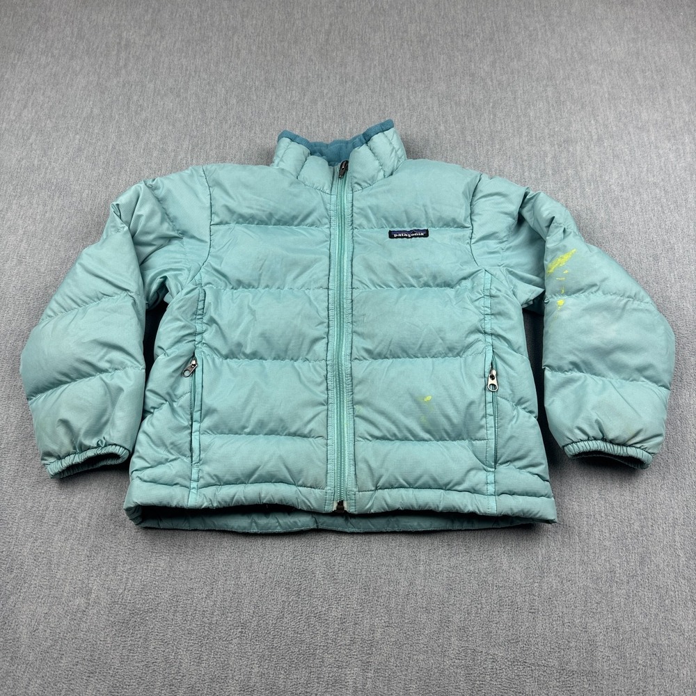 Patagonia Jacket Kid XS 5-6 Blue Goose Down Puffer Full Zip Outdoor Winter 68302